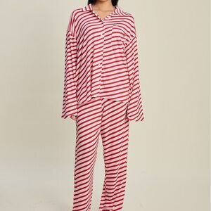 Djerf Avenue Go Slow Candy Cane pajama set 🎄❤️